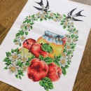 Рушник на спас з ластівками